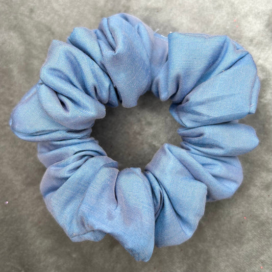 Baby Blue Scrunchie with Pink Iridescence